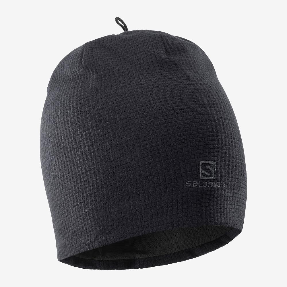 Beanie Męskie Salomon RS WARM - Czarne - Polska (793-FODAST)